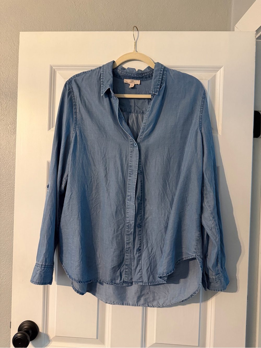 Light Blue Chambray Button-Down Shirt